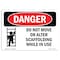 Signmission OSHA Danger Sign, Do Not Move Or Alter Scaffolding, 10in X 7in Decal, 7" W, 10" L, Landscape OS-DS-D-710-L-1648 - alternate 1